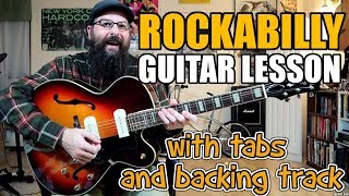 A Great Rockabilly Solo w/Jazz & Jump Blues influences - Guitar Lesson w/tabs chords