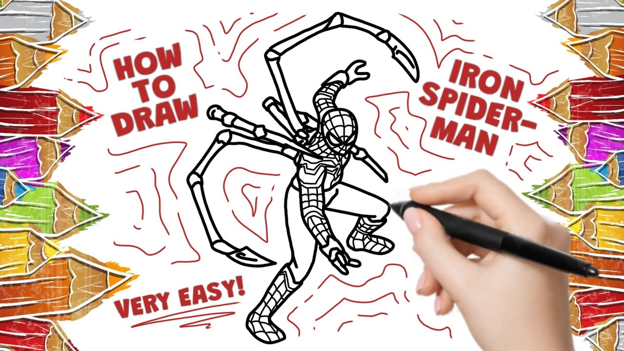 Learn How to Draw Iron Spider-Man: Easy Step-by-Step Tutorial - YouTube