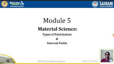 Lecture Video_18PHY12_Module 5_Dielectrics_2_Sireesha AJ