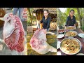Yummy pig cooking recipe in countryside  pork braised cooking with sros