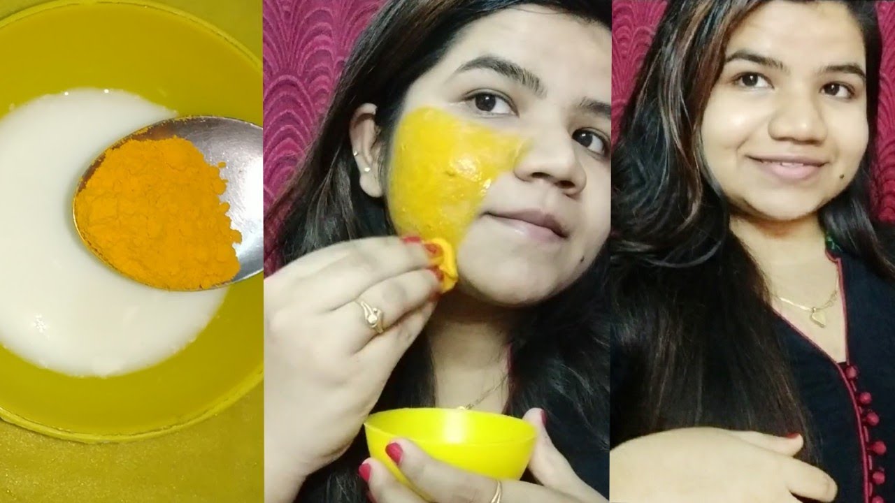 Turmeric & Milk face pack for glowing and Instant fair skin হলুদ ও
