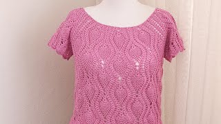 Crochet Pineapple Pattern Blouse Tutorial - Part 2 Crochet Pineapple Pattern Blouse Tutorial - Part 2