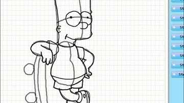 How to draw Bart Simpson (The Simpsons) -- drawing tutorial video