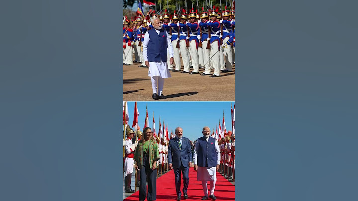 PM Modi receives a grand Ceremonial Welcome with Military Honours in Brasília, Brazil | #shorts