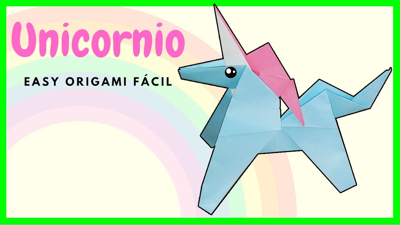 Cómo hacer un UNICORNIO🦄 de Origami FÁCIL Papiroflexia PASO A PASO☑️