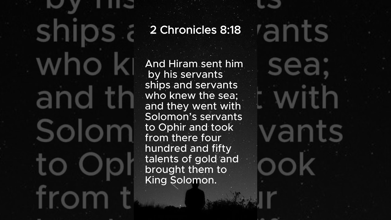 King Solomon Receives Gold from Ophir | 2 Chronicles 