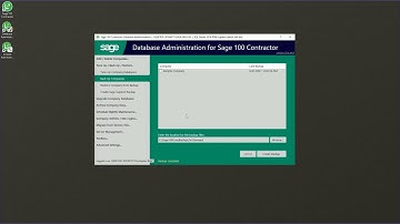 How To Backup & Restore Companies In Sage 100 Contractor