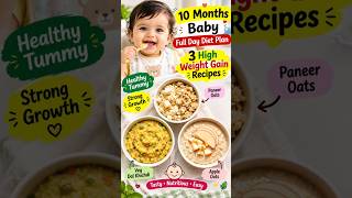What My 10 Month Baby Eats in a Day 👶 | Weight Gain Diet + 3 Easy Recipes