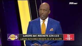 James Worthy EXCITED Lakers crush Rockets 124-115; LeBron: 31 Pts; Westbrook: 35 Pts