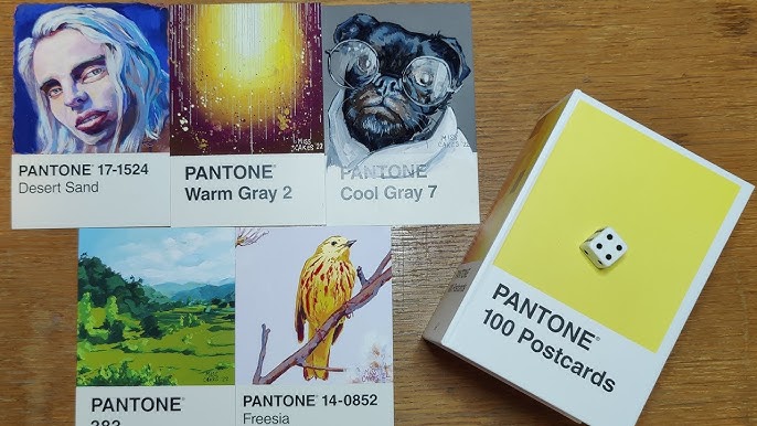 LET'S REVIEW: Pantone 100 Postcards (Quick Swatch Lesson) 