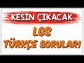 Kesin Çıkacak LGS Türkçe Soruları