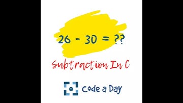 Subtraction of integers in C | Codeaday | Learn C Programming| Daily Coding Challenge |For Beginners