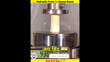 Hydraulic Press Vs Strongest Human Bones 😱🦴 #shorts #ytshorts #youtubeshorts #hydraulicpress #viral