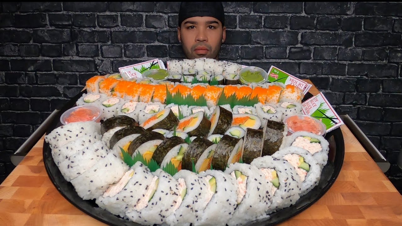 (ASMR NO TALKING) SUSHI MUKBANG