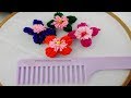 easy Sewing Hack with hair comb and woolen thread|Hand Embroidery amazing Tricks #25