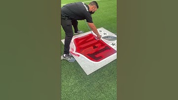 This is how a field gets painted for the Super Bowl. #superbowl #football #sports
