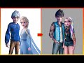 Elsa frozen and jack frost glow up into bad boy bad girl   cartoon world art