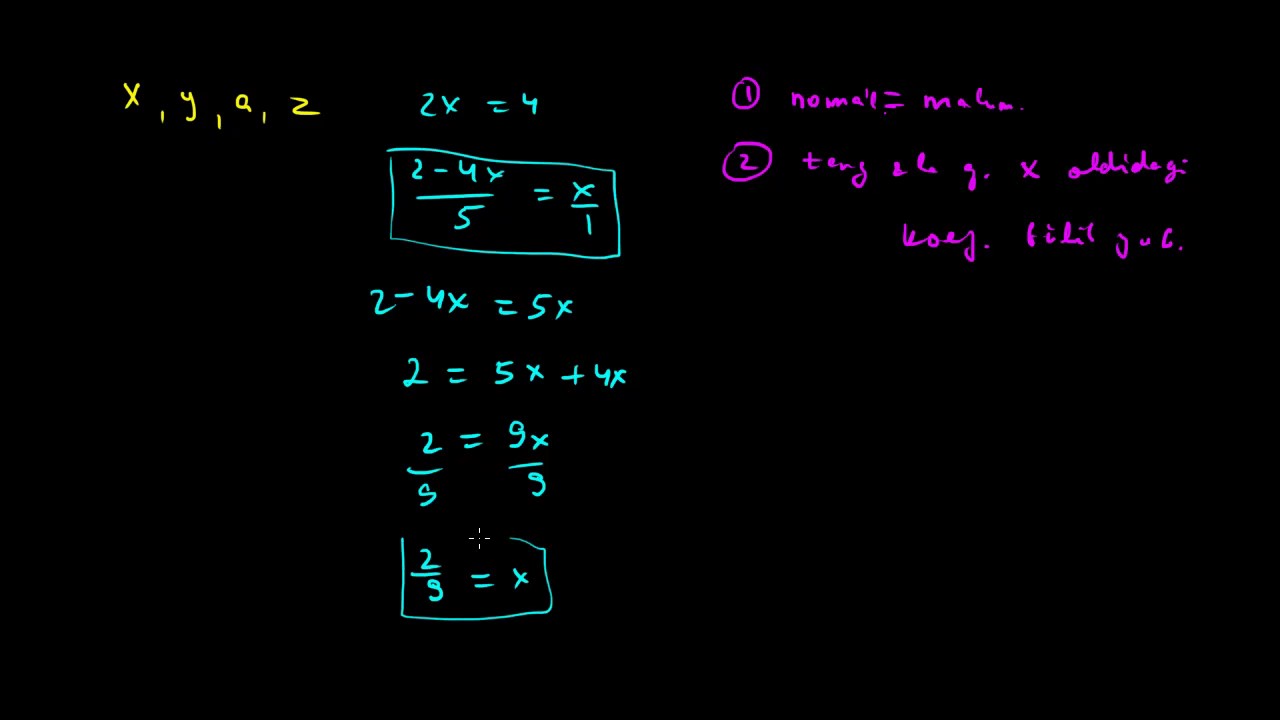 Bir noma'lumli tenglamalarni ishlash