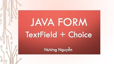 JAVA FORM - TextField & Choice
