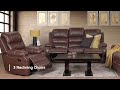 Durham 3 Piece 3 Action Lounge Suite, Brown