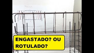 Vigas em concreto ENGASTADAS E ROTULADAS!  Na PRÁTICA pra você!! Sem teoria!!!