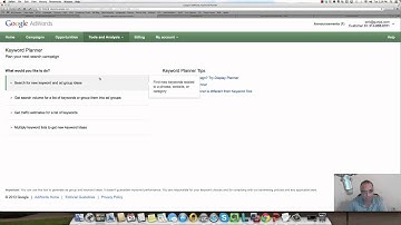 Google Keyword Research Tool - Quick Basic Instructions
