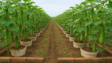 Stunning At Home Cucumber Growing in Pots – Loaded with Fruits from Top to Bottom!