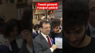 İmamoğlu'na tweeti gösterdi, fotoğraf çektirdi #shorts