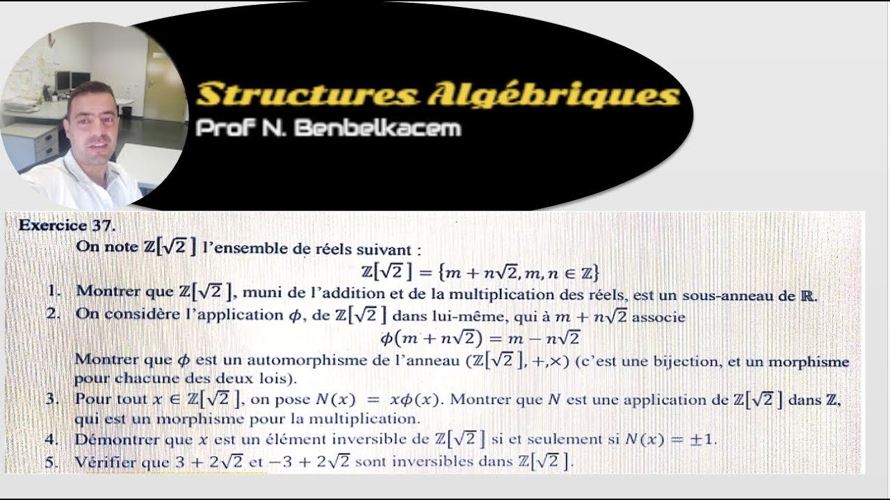 Corrigé d'examen- Structures Algébriques
