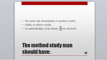 Introduction to Work, Study, and Measurement (Part 2)