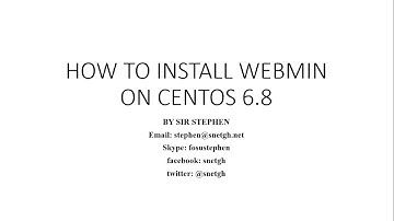 Webmin: How to install webmin, apache server and mysql database server on CentOS 6.8