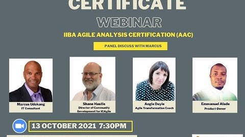 Certification Webinar: IIBA Agile Analysis Certification (AAC) Panel Discussion