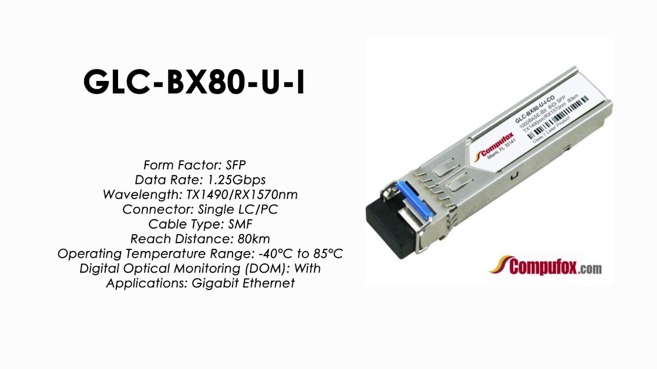 Cisco GLC-BX80-U Transceptor Transceiver BiDi SFP LC Mini GBIC