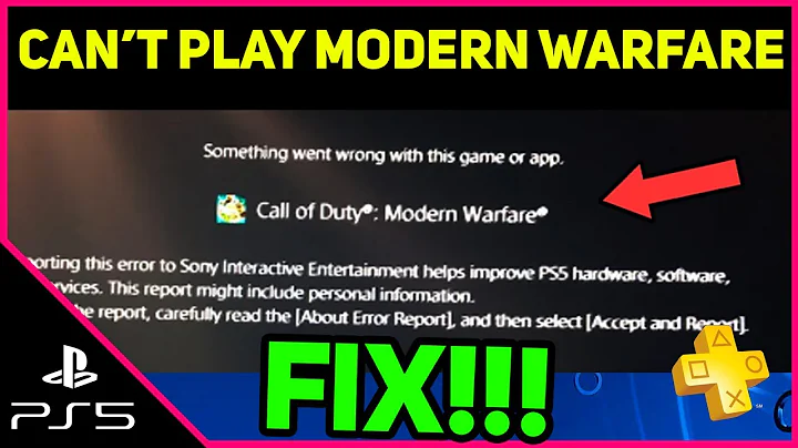 PS5 CAN'T PLAY MODERN WARFARE EASY FIX! (fast solution)