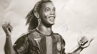 From Pencil To Perfection Realistic Ronaldinho Portrait Sketch Penciling Souls