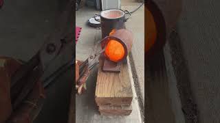 Molten Copper Comes To Life As I Pour A Custom Pirate Coin