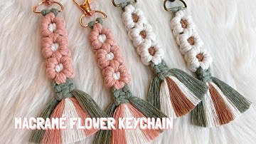 DIY Macramé Bloemen Sleutelhanger Tutorial