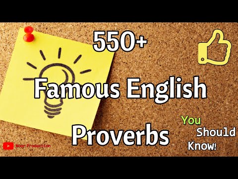 550 Famous English Proverbs |  Daily Use English Sentences | Common English Proverbs You Should Know