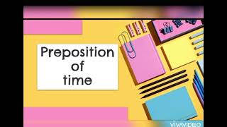 บทเรียนภาษาอังกฤษ : Preposition of time