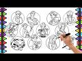 Drawing KPop Demon Hunters Characters Part 24 / Satisfying Huntrix Coloring Pages / Rumi Mira Zoey