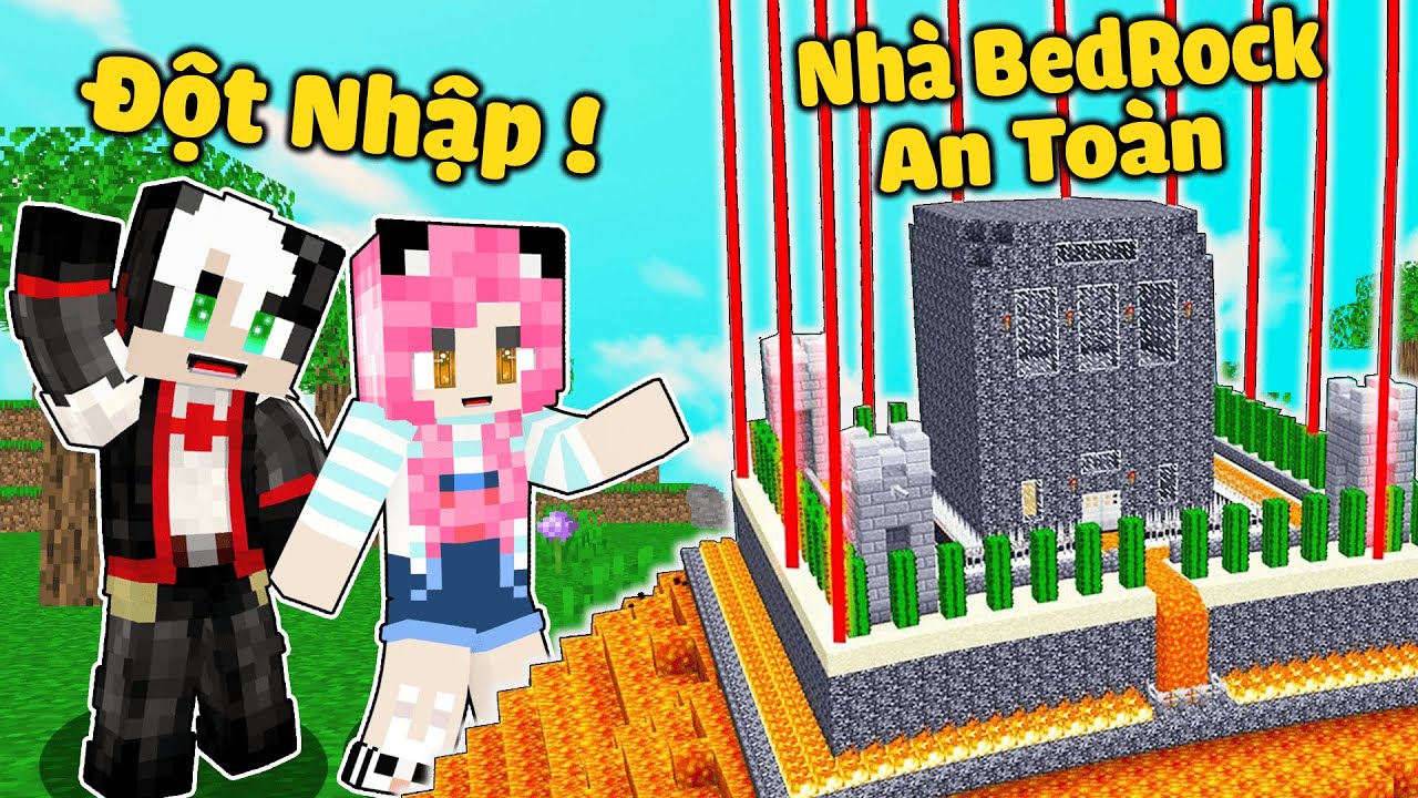 MỀU THỬ THÁCH 24 GIỜ CHẾ TẠO NHÀ SIÊU AN TOÀN TRONG MINECRAFT*REDHOOD ĐỘT NHẬP CĂN CỨ BÍ MẬT CỦA MỀU