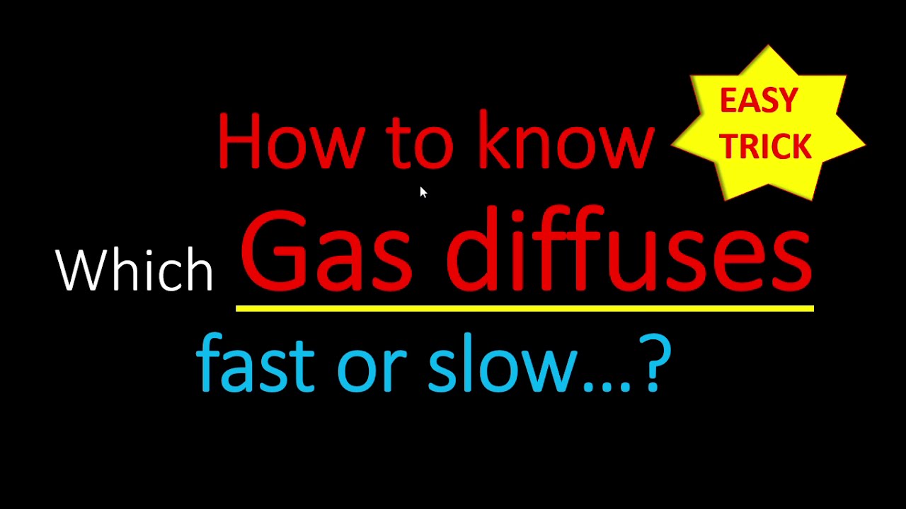 How to know which gas diffuses fast or slow which is Heavier or
