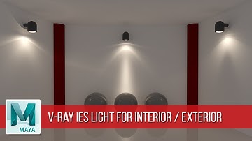 Maya + Vray IES light for interior and exterior