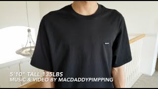 Supreme Small Logo Black Tee + Try On Body Fit! - YouTube
