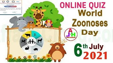 World Zoonoses Day 2021 | World Zoonoses Day Quiz | Online Quiz Certificate