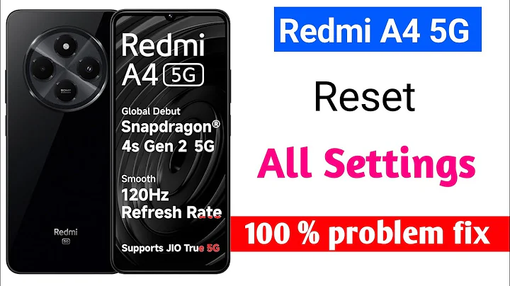 Reset all setting Redmi A4 5G | redmi a4 me system setting reset kaise kare | restart problem fix