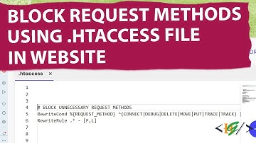 How to Block Unnecessary Request Methods using .Htaccess in Website | WordPress | PHP | HTML