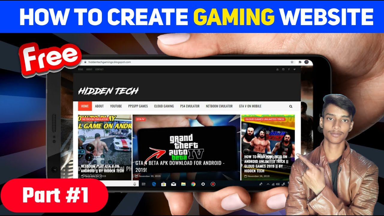 Create a gaming website easily