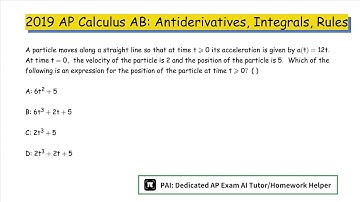 2019 AP Calculus AB:Finding Antiderivatives and Indefinite Integrals: Basic Rules and Notation