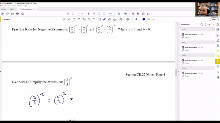 Using the Fraction Rule for Negative Exponents